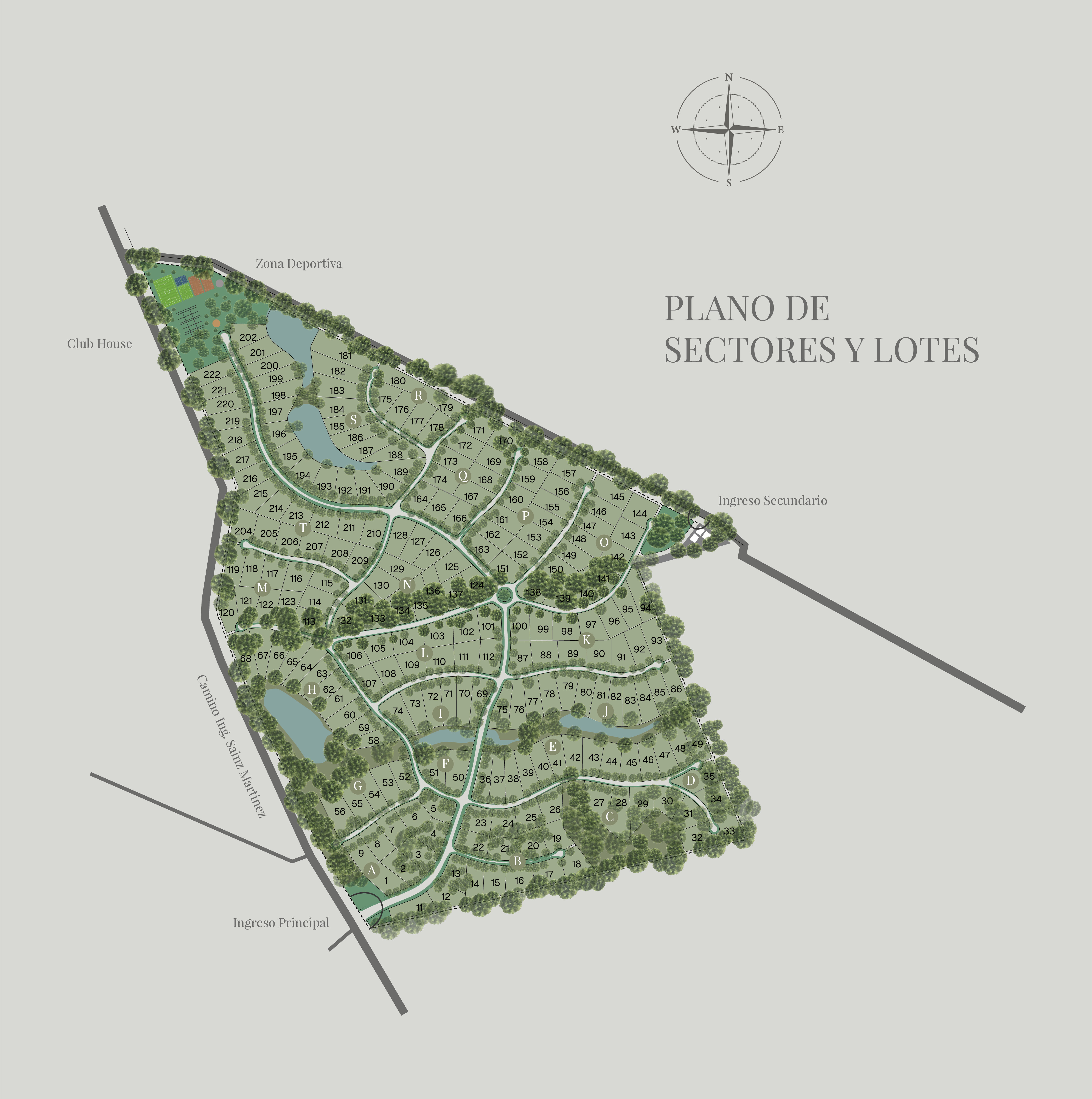 Plano de sectores y lotes de Nativo José Ignacio